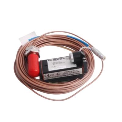 EPRO PR6423/10R-131 Eddy Current Sensor with 3/8"-24 UNF Reverse Mount and 8m Open Lead Cable